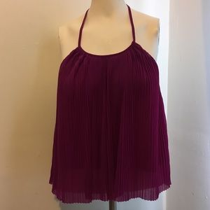 Beautiful Magenta Pleated Tank